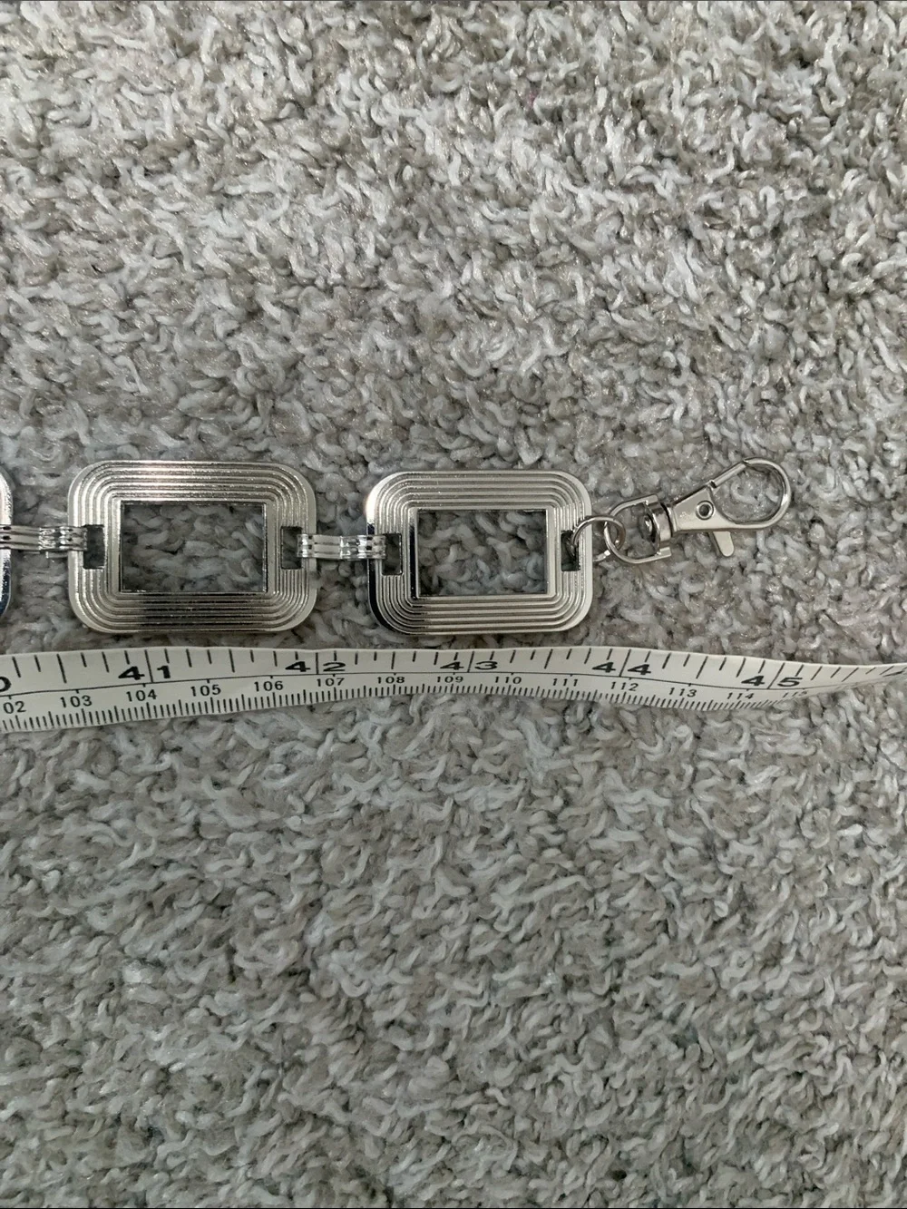 Y2K Style Rectangle Chain Belt
